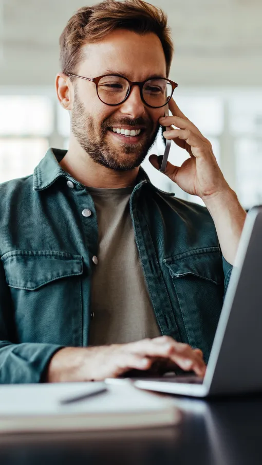 a person on the phone