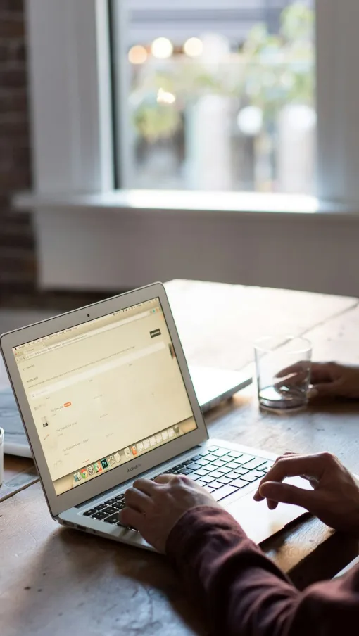 a man using a laptop