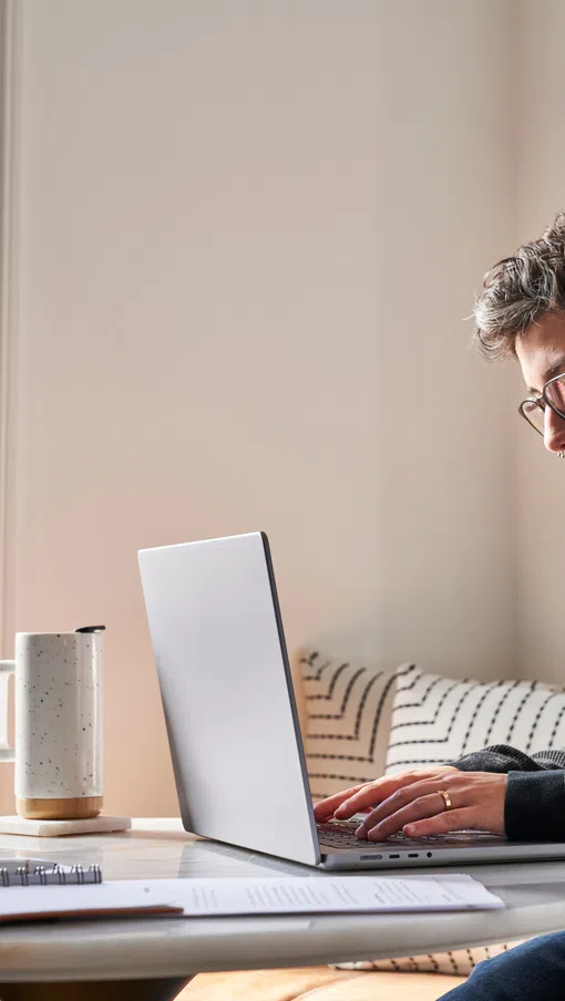 a man using a laptop