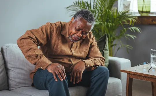 a man sitting on a couch