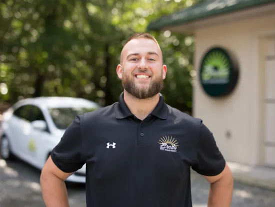 a man wearing a black shirt