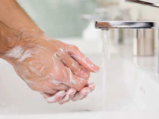 washing hands