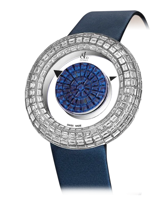 Brilliant Mystery Baguette Blue Sapphires White Gold Jacob Co