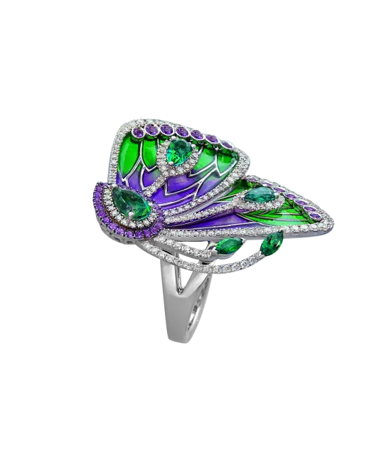 PURPLE CATHEDRAL PAPILLON RING
