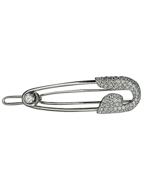 Diamond Safety Pin Hair Clip