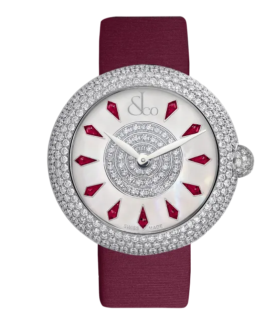 Brilliant Half Pave Rubies 38mm