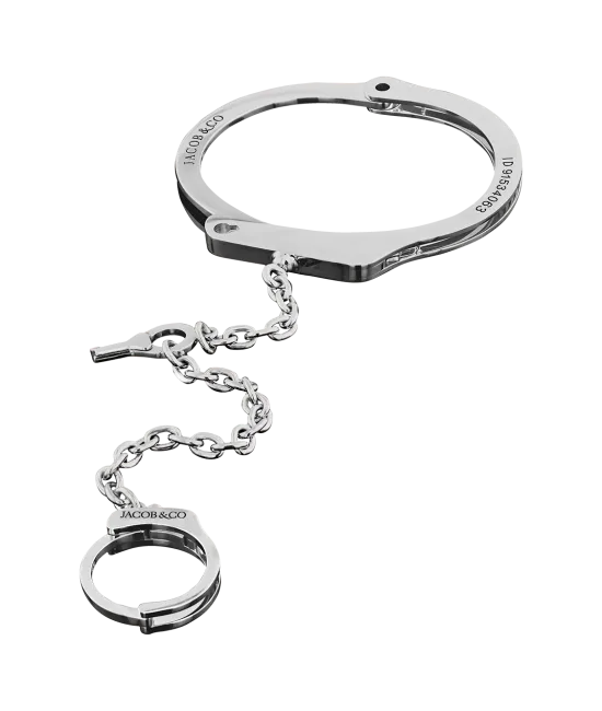 White Gold Key Cuff Wristlet Plain