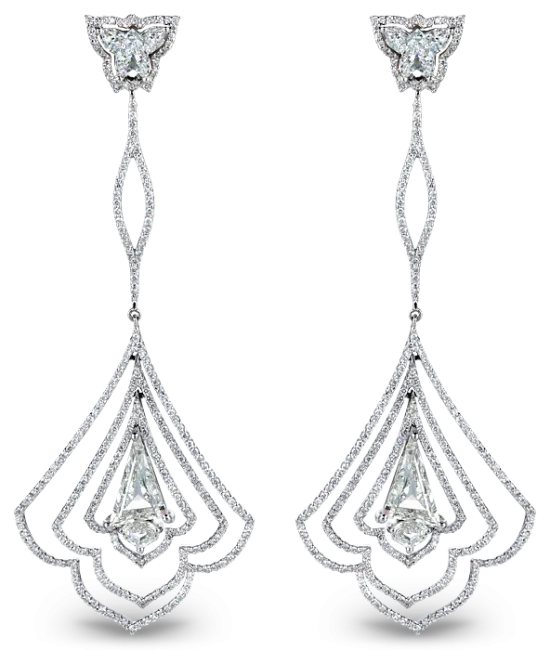 Elegant Chandelier Diamond Earrings