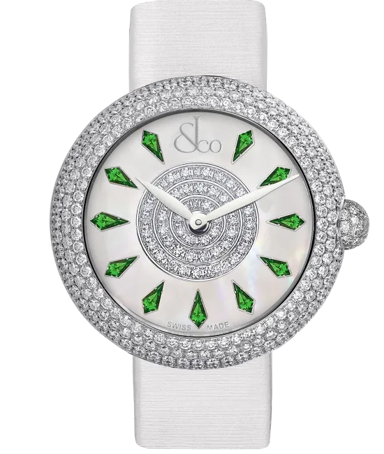 Brilliant Half Pave Tsavorites 44mm