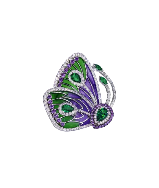 PURPLE CATHEDRAL PAPILLON RING