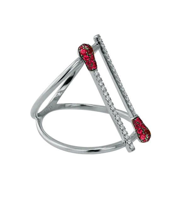 Ruby and Diamond Match Ring
