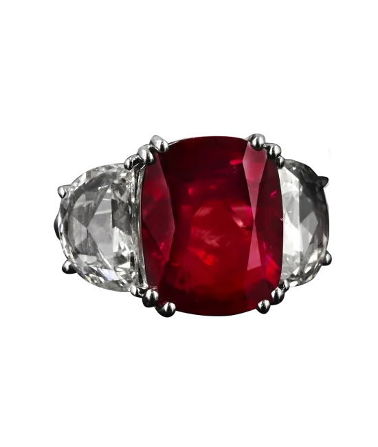Natural Mozambique No Heat Ruby Ring