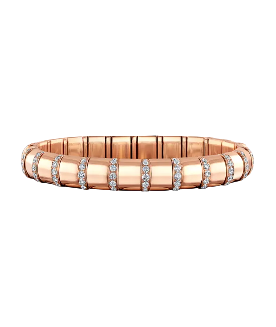 HEMATITE BRACELET 22 ROSE GOLD BARS