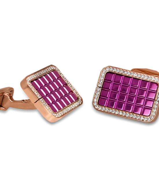 Rectangular Cufflinks Rose Gold
