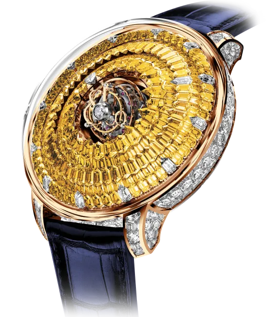 Jacob&Co on X: The Mystery Tourbillon will make your head spin. Not just  because of its central, double, flying, triple-axis tourbillon, but because  of the sheer number of diamonds it's made of 