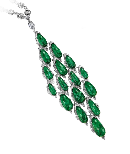 Colombian Emerald Briolette Necklace