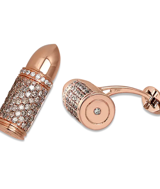Bullet Cufflinks Rose Gold