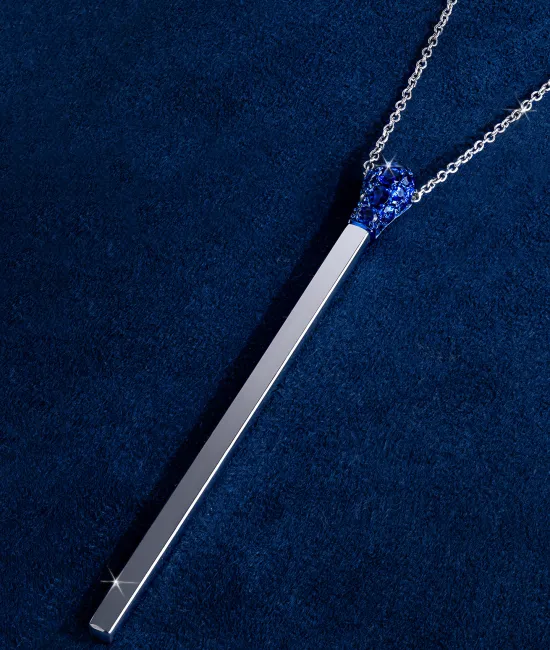 WHITE GOLD SAPPHIRE MATCH NECKLACE