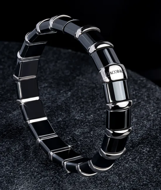 Hematite Bracelet 20 Stainless Steel Bars