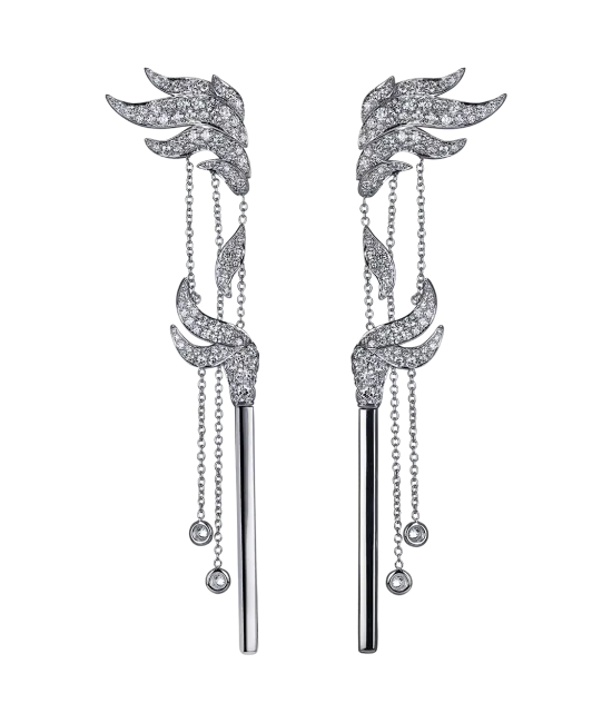 White Diamond Match Earrings