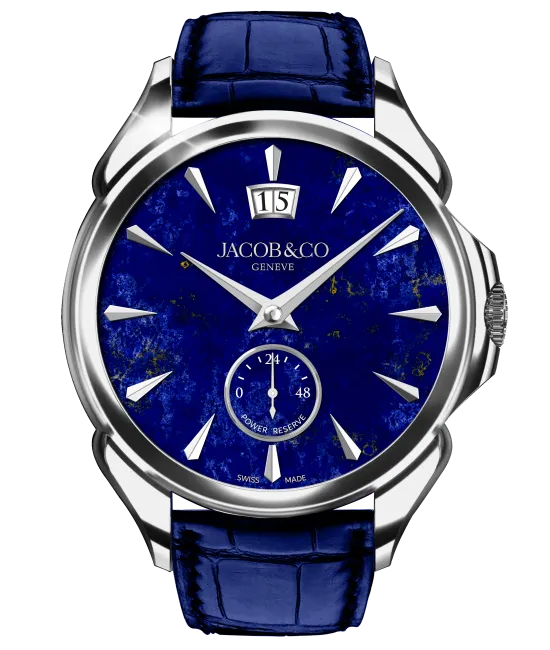 Palatial Classic Manual Big Date Stainless Steel Lapis Lazuli