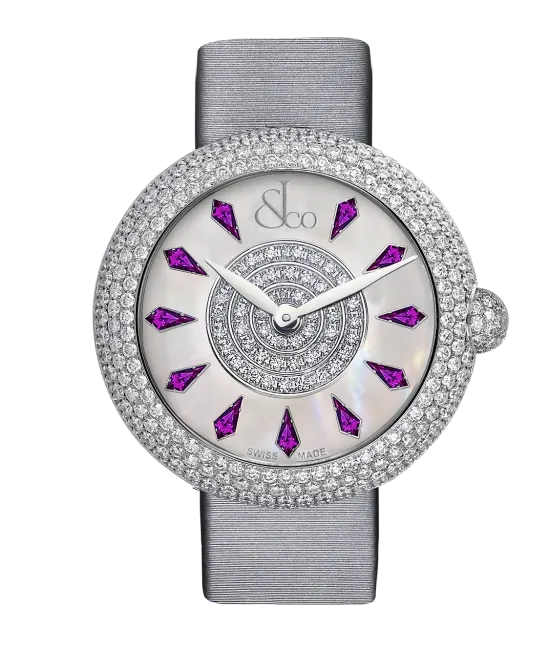 Brilliant Half Pave Amethyst Sapphires 38mm