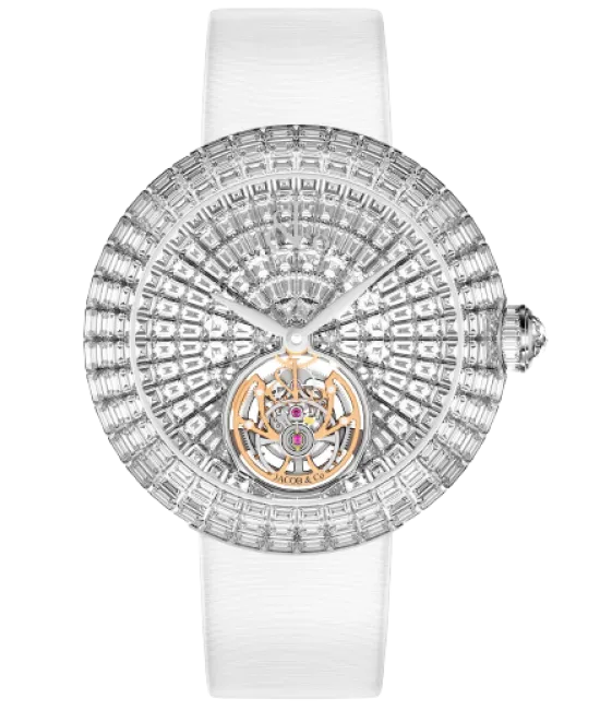 Brilliant Flying Tourbillon Baguette White Diamonds