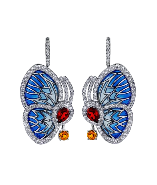 Rhodolite Papillon Small Earrings