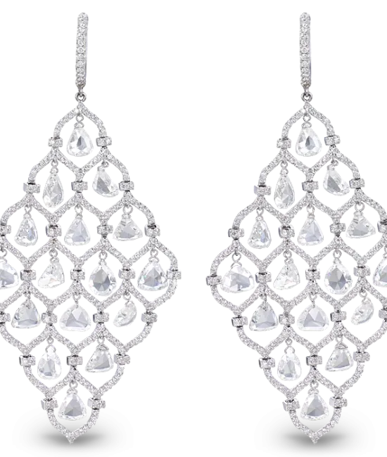 Floating Diamonds Chandelier Earrings