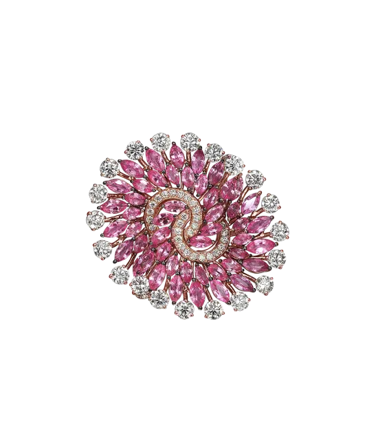 Rose Gold Pink Sapphire Infinia Ring