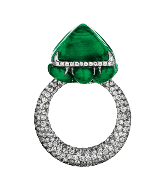 Colombian Emerald Cocktail Ring