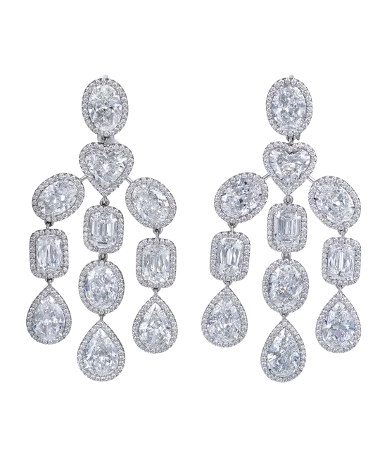 Art Deco Diamond Chandelier Earrings