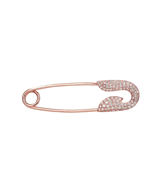 Rose Gold Diamond Safety Pin