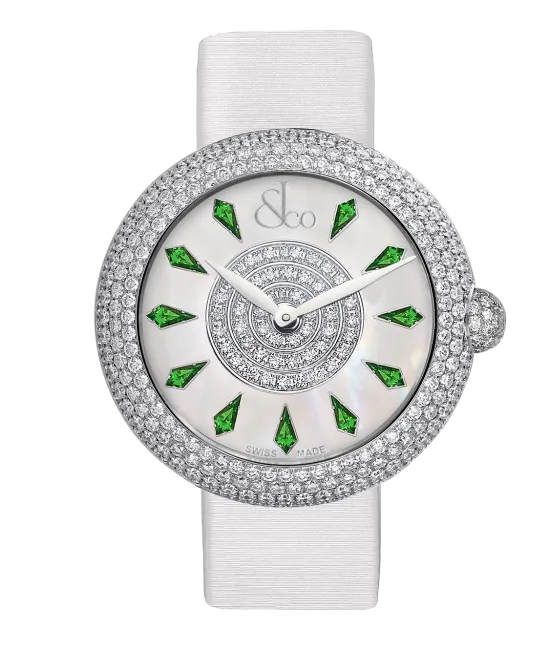 Brilliant Half Pave Tsavorites 38mm