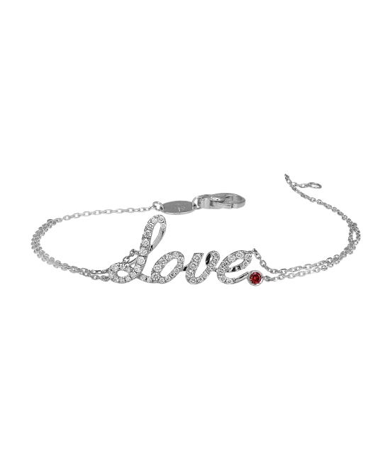 White Gold Love Bracelet Ruby