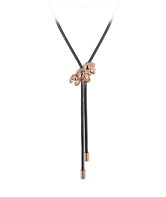 Zodiac Gemini String Necklace Rose Gold