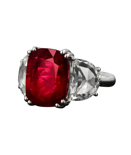 Natural Mozambique No Heat Ruby Ring