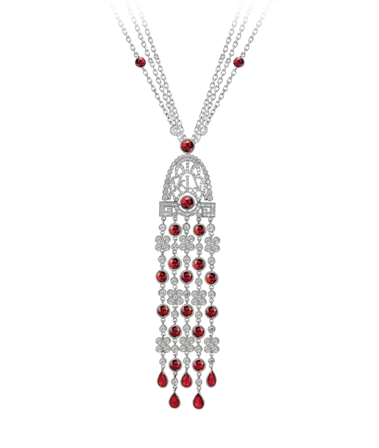 Jezebel Ruby and Diamond Pendant