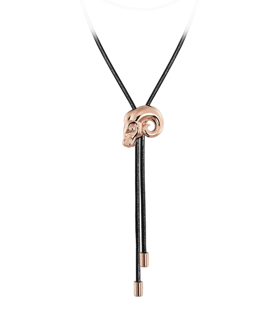 Zodiac Aries String Necklace Rose Gold