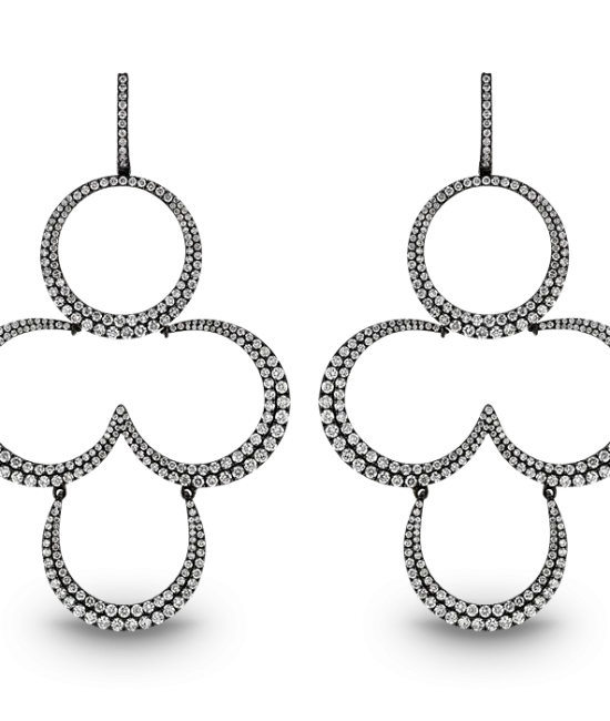 Black Plated Gold Earrings