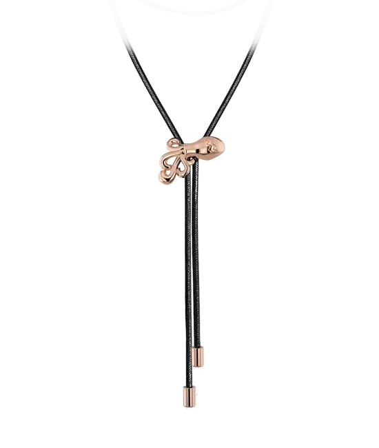 Zodiac Aquarius String Necklace Rose Gold