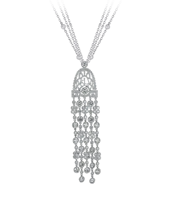 Jezebel White Gold White Diamond Pendant