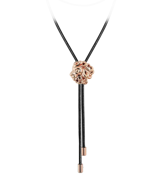 Zodiac Leo String Necklace Rose Gold