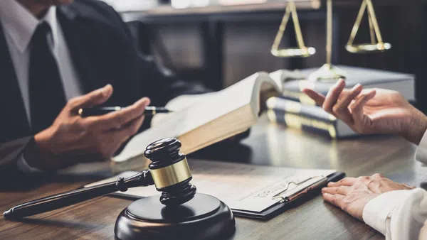 Meeting with a divorce lawyer.