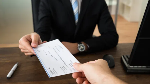 Making child support payments by check