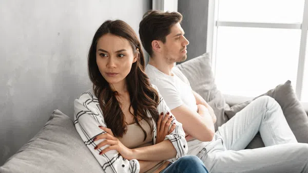 A couple going through a contested divorce.