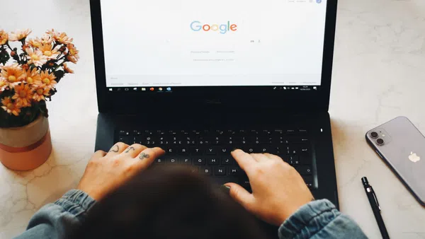 a person using a laptop