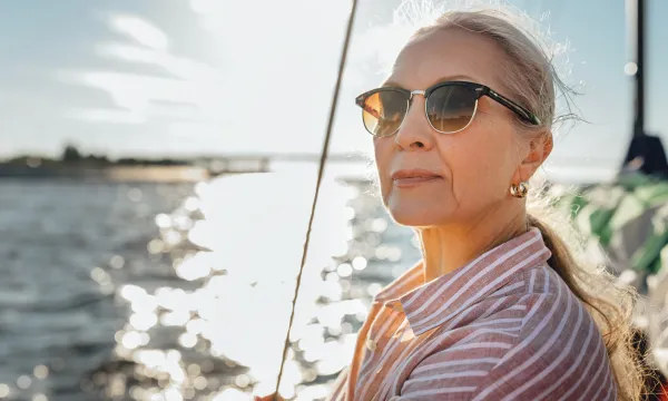 a woman wearing sunglasses