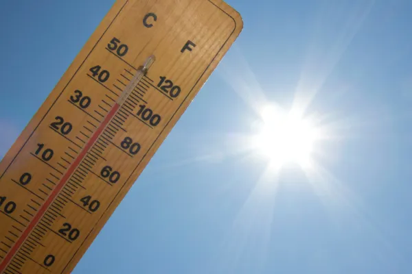 a large thermometer in the sun