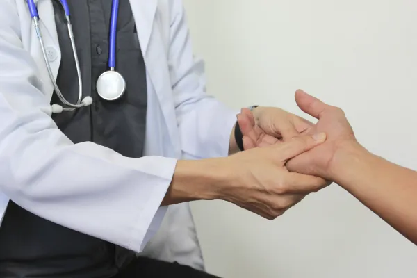 a close-up of a doctor and a patient